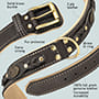 Royal Nappa Padded Braided Dog Collar for Fashion Walking