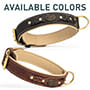 Royal Nappa Padded Braided Dog Collar for Fashion Walking