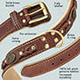 Royal Nappa Padded Braided Dog Collar for Fashion Walking