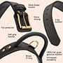 Extra Durable 2 Ply Leather Dog Collar with Handle