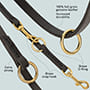 Multimode Leather Dog Lead for Walking and Training