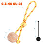 2 1/3 inch Hollow Rubber Dog Ball Medium Size on String  - TT2