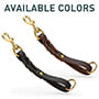 Braided Short Leather Dog Leash - Pull Tab Leash