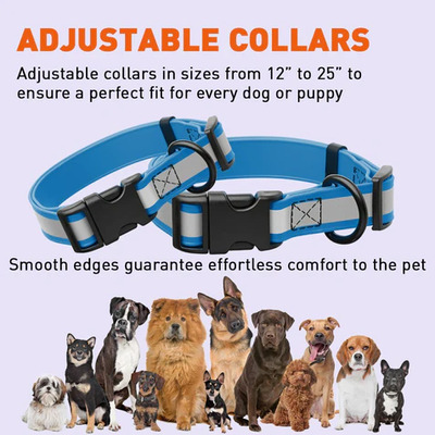 Biothane Reflective Collar With Quick Release Buckle