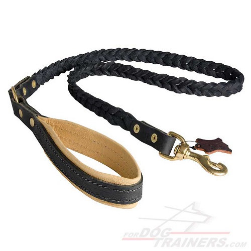 Buy Best Braided Leather Dog Leash