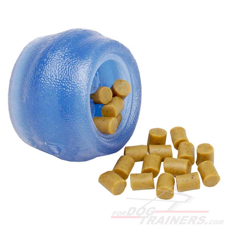 Dog Chew Toys Blue Rubber Extra Tough Treat Dispensing Anxiety